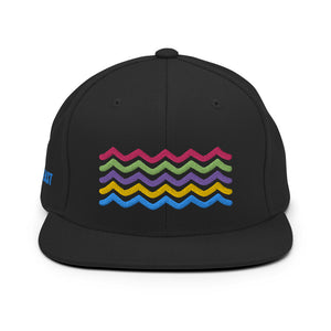 Rainbow Waves Snapback Hat