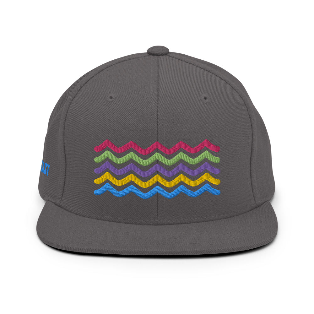 Rainbow Waves Snapback Hat