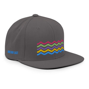 Rainbow Waves Snapback Hat