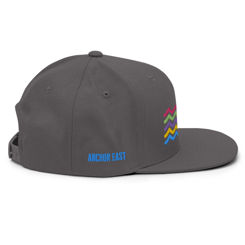 Rainbow Waves Snapback Hat