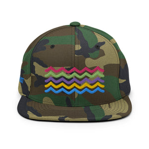 Rainbow Waves Snapback Hat