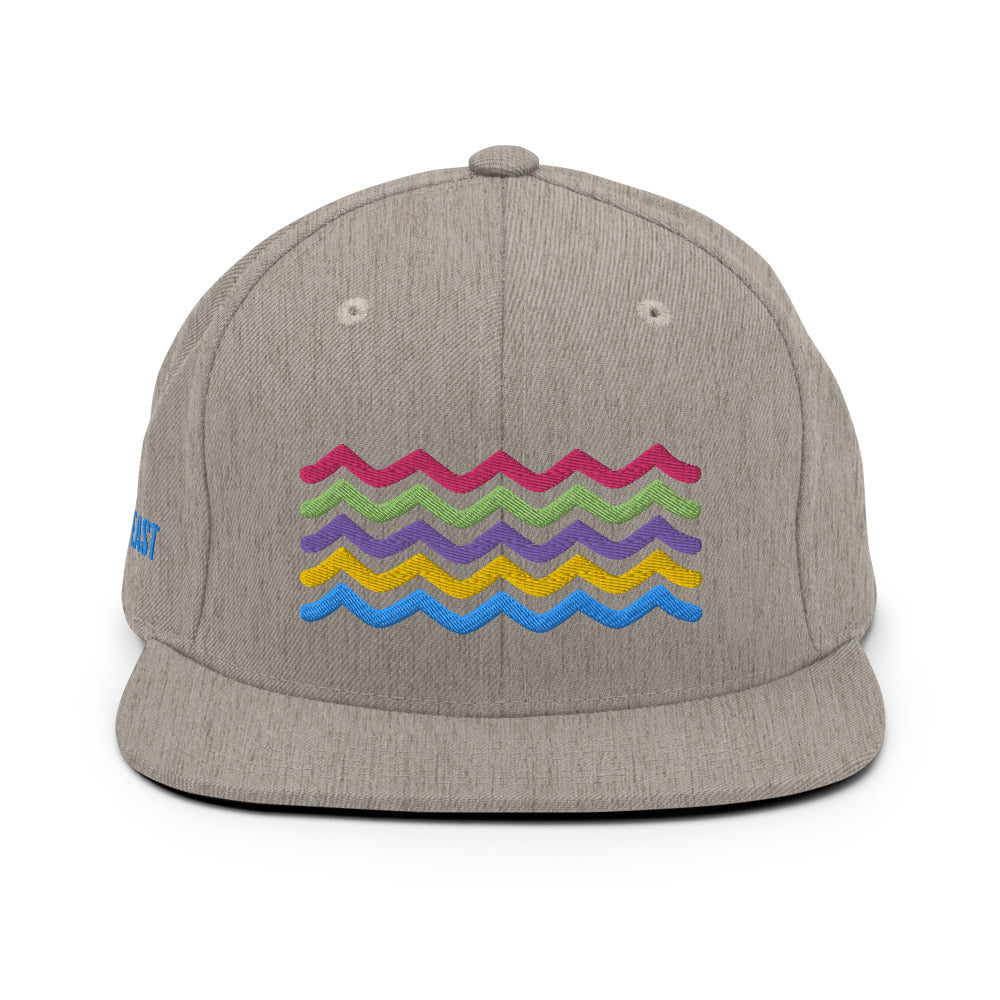 Rainbow Waves Snapback Hat