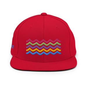 Rainbow Waves Snapback Hat