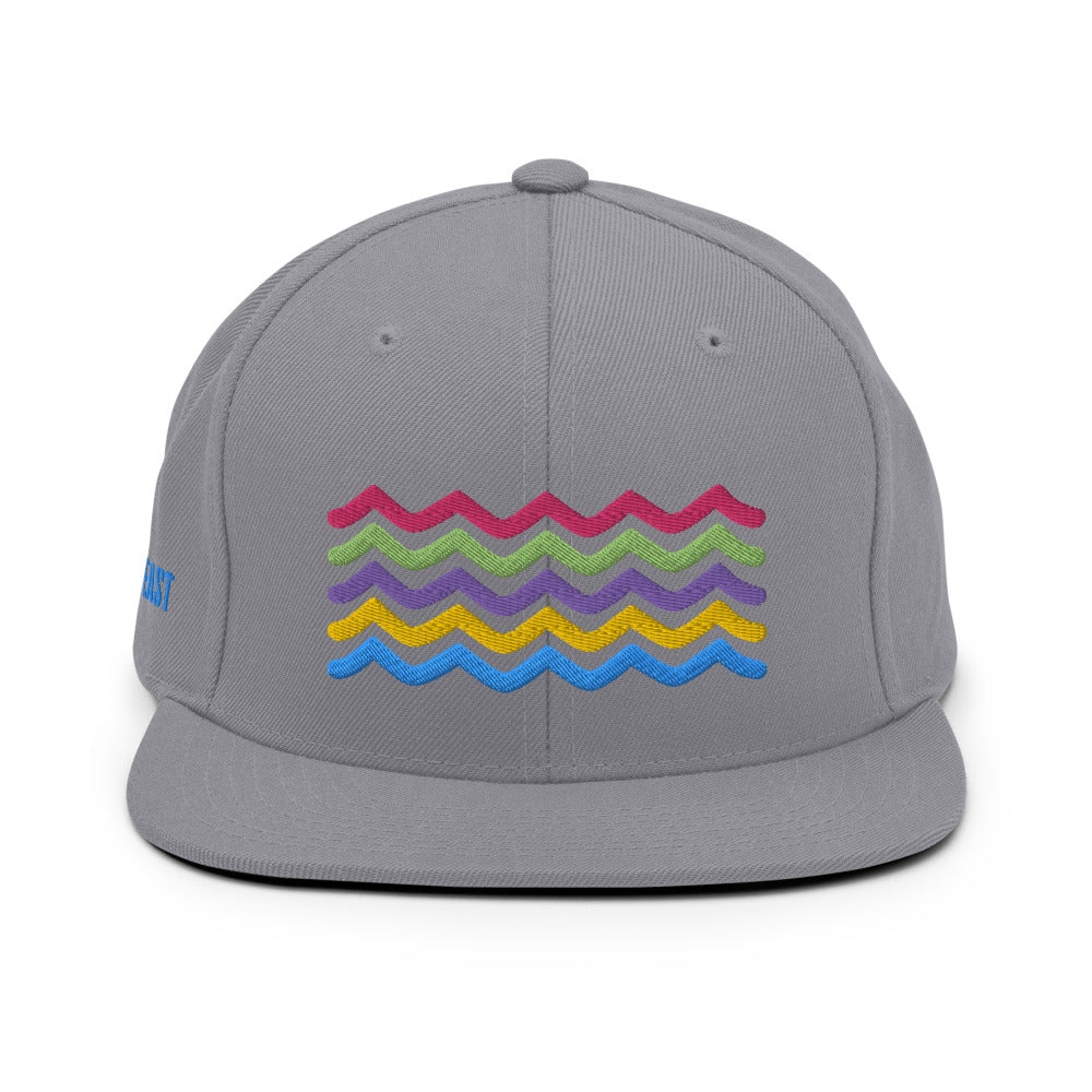 Rainbow Waves Snapback Hat