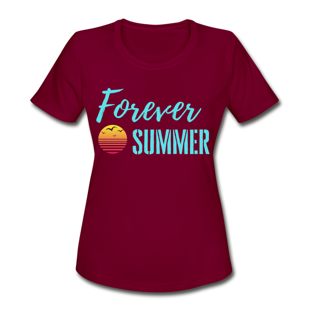 Women's Dri Fit Forever Summer Tee - burgundy