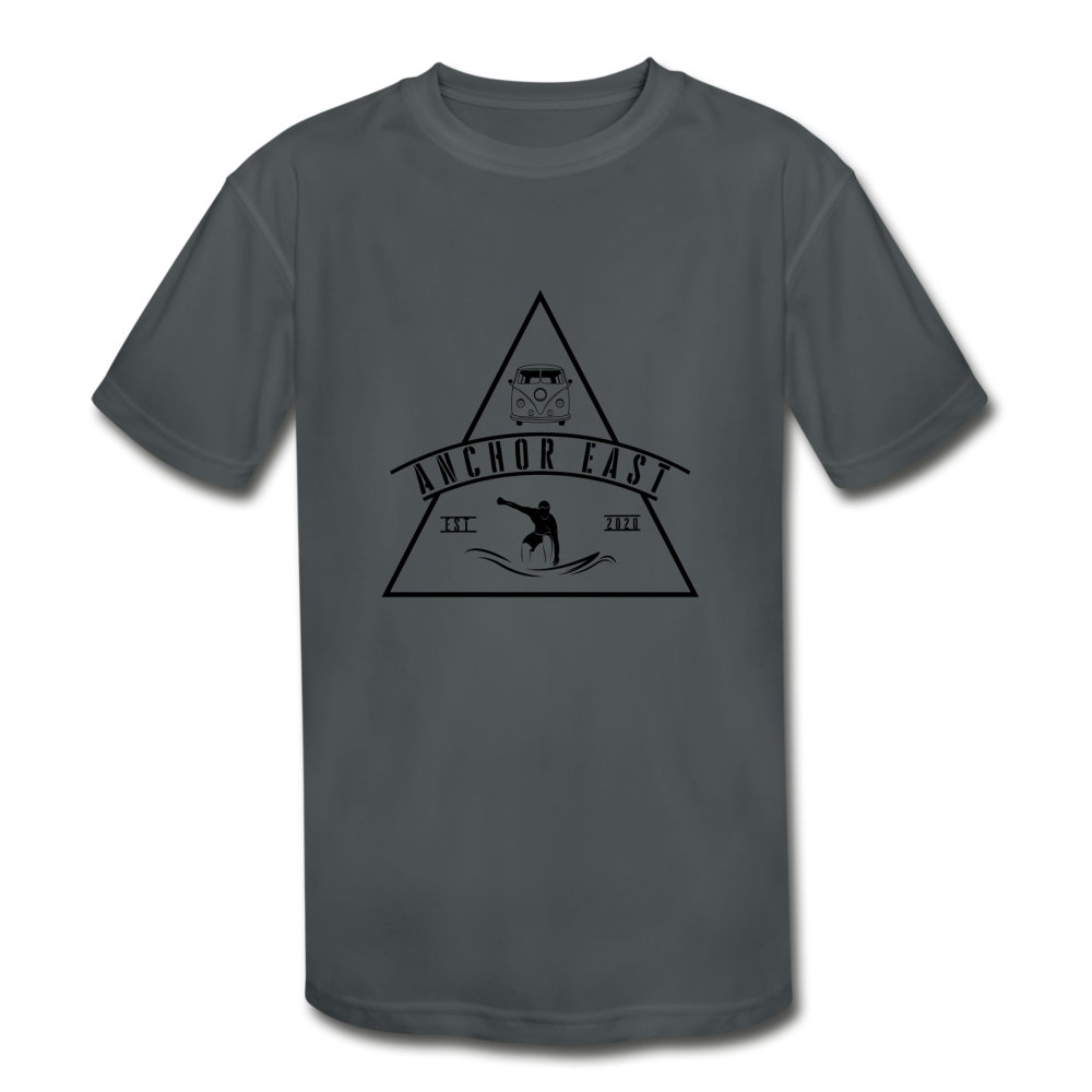 Boys Dri Fit Surf Competition Tee - charcoal