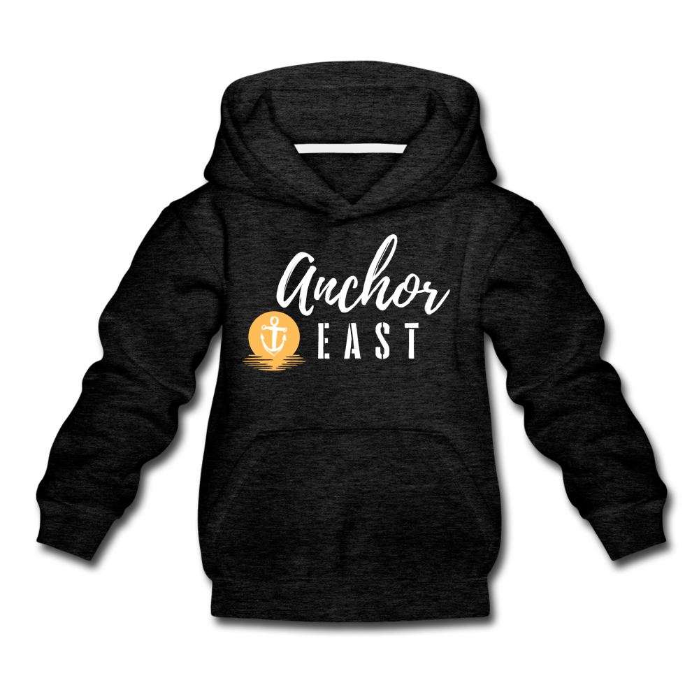 Girls Anchor East Hoodie - charcoal gray