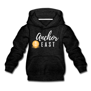 Girls Anchor East Hoodie - charcoal gray