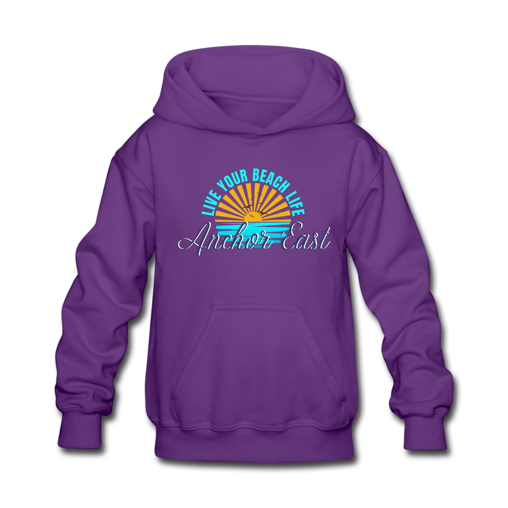 Girls Live Your Beach Life Hoodie - purple