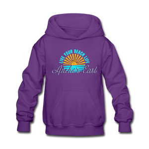 Girls Live Your Beach Life Hoodie - purple